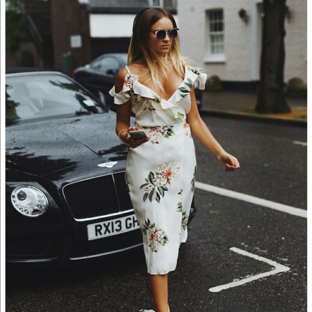 TopShop Floral Wrap Dress